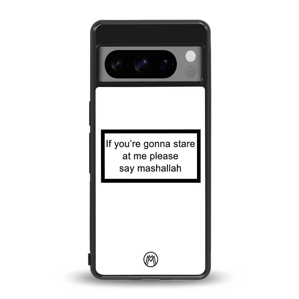 mashallah white edition back phone cover | glass case for google pixel 8 pro
