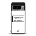 mashallah white edition back phone cover | glass case for google pixel 8 pro