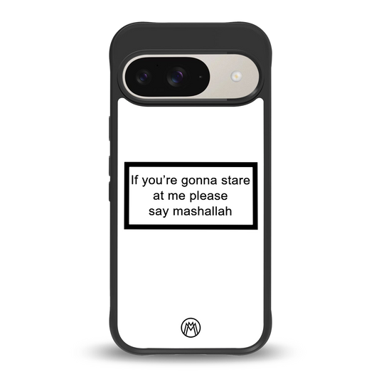 mashallah white edition back phone cover | glass case for google pixel 9