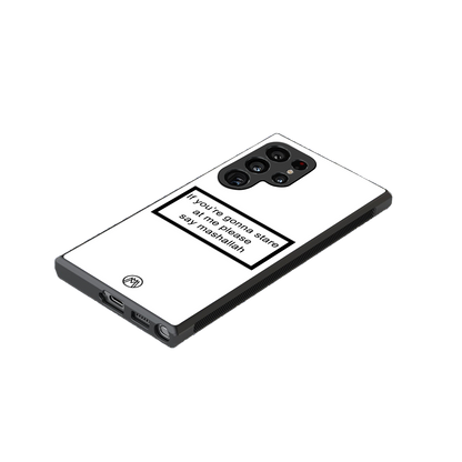 mashallah white edition back phone cover | glass case for samsung galaxy s23 ultra