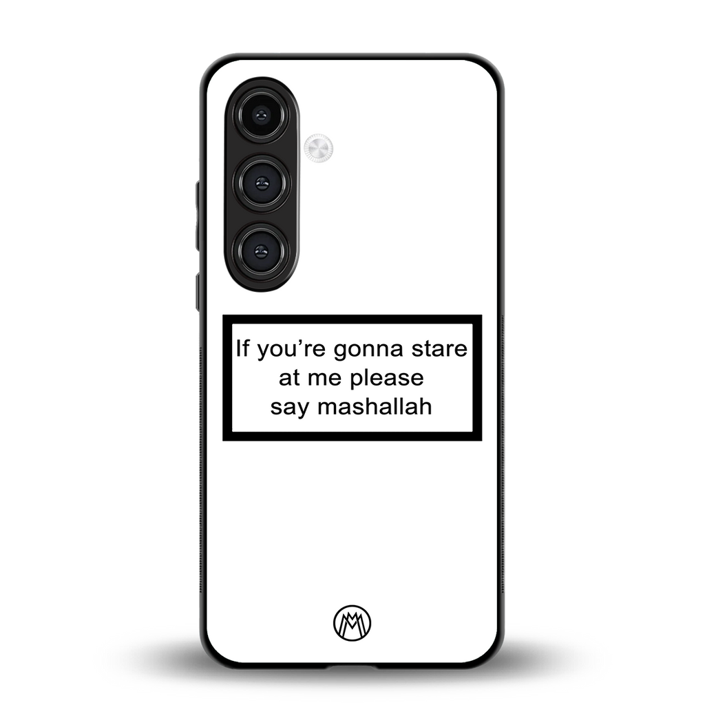 mashallah white edition back phone cover | glass case for samsung galaxy s24 fe