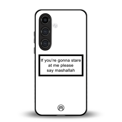 mashallah white edition back phone cover | glass case for samsung galaxy s24 fe