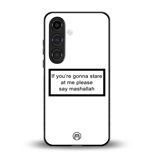 mashallah white edition back phone cover | glass case for samsung galaxy s24 fe
