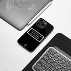 mashallah black edition back phone cover | glass case for iphone 15 plus