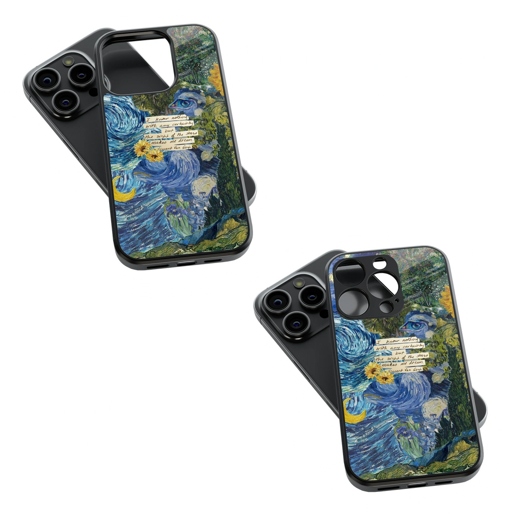 Trendy Glass Back Mobile Case for iPhone, Samsung, Redmi, OnePlus, Google Pixel, Motorola