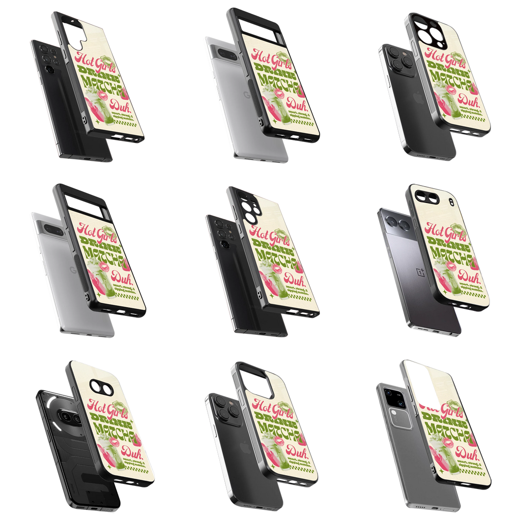 Durable Glass Back Mobile Case for iPhone, Samsung, OnePlus, Google Pixel, Redmi, Vivo, Oppo