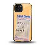 mayo is a sauce back phone cover | glass case for iphone 13 mini