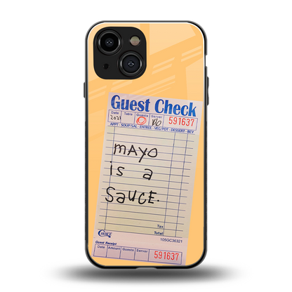mayo is a sauce back phone cover | glass case for iphone 13 mini