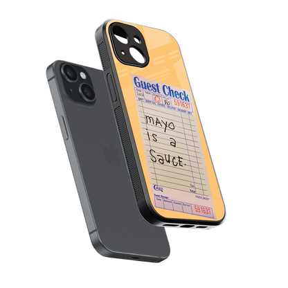 mayo is a sauce back phone cover | glass case for iphone 13 mini