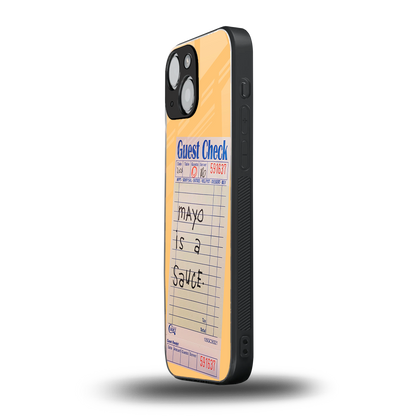 mayo is a sauce back phone cover | glass case for iphone 13 mini