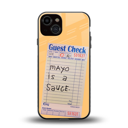 mayo is a sauce back phone cover | glass case for iphone 13