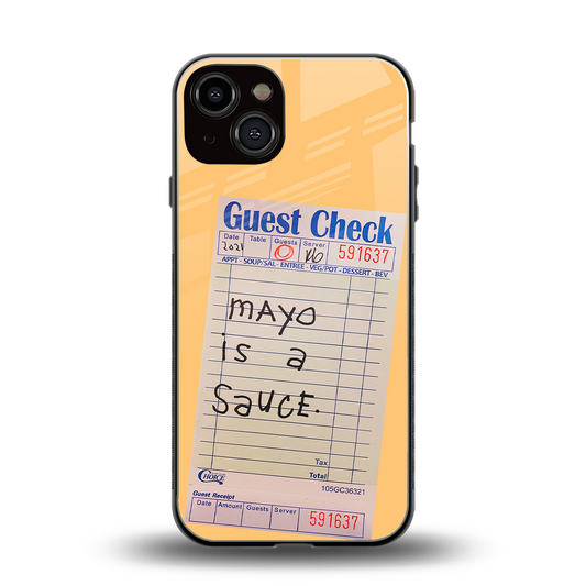 mayo is a sauce back phone cover | glass case for iphone 13