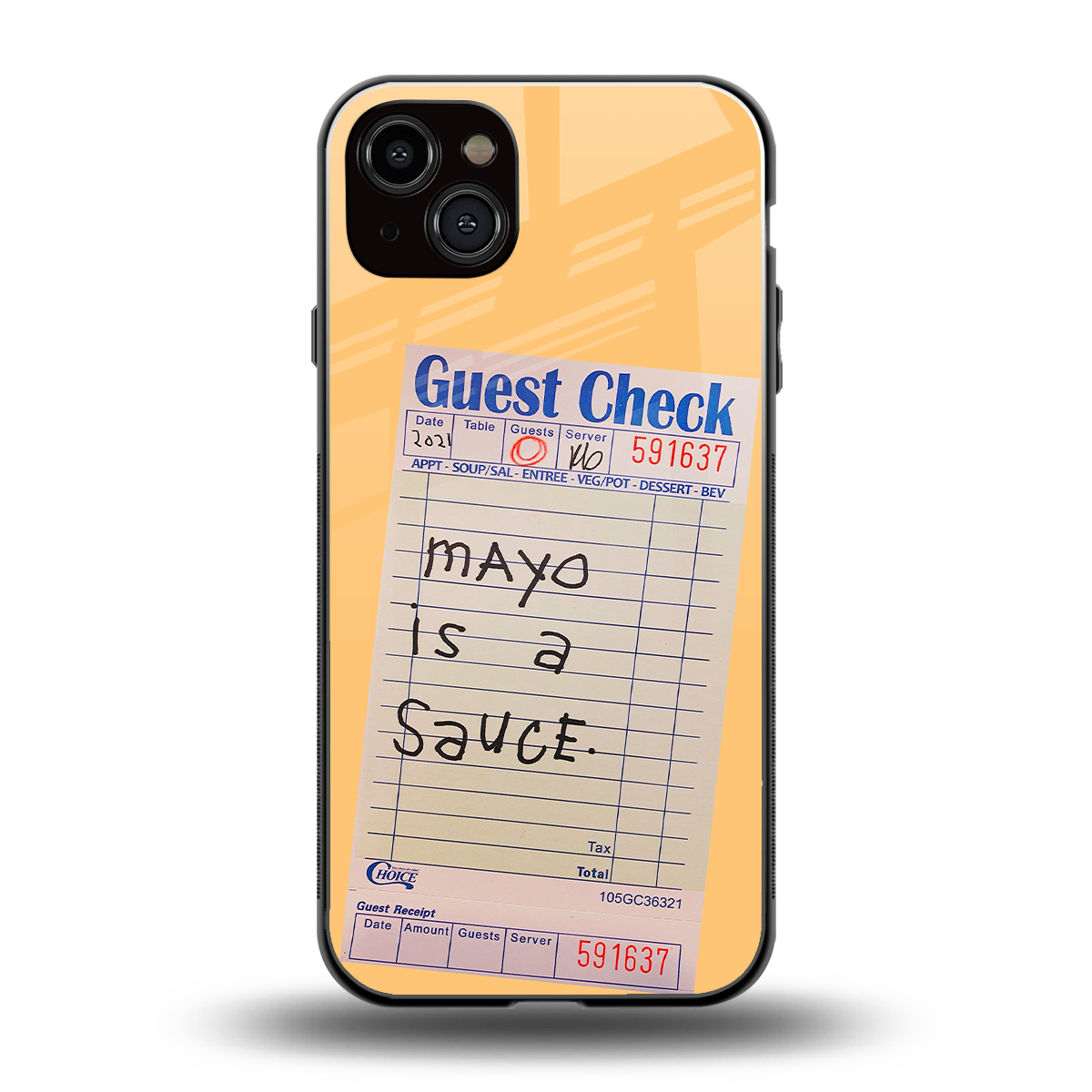 mayo is a sauce back phone cover | glass case for iphone 14 plus