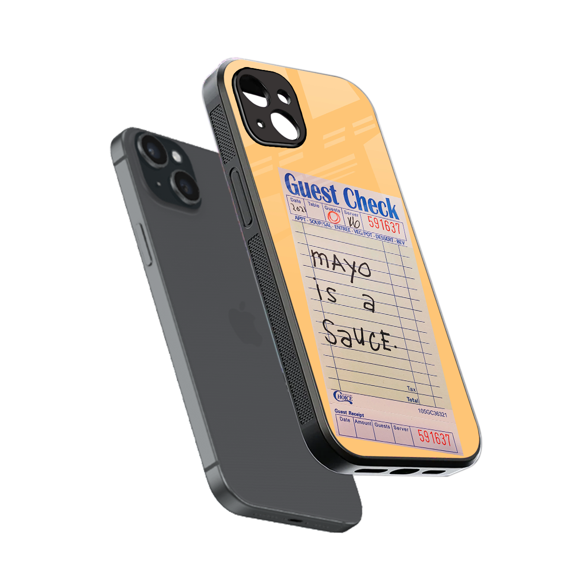 mayo is a sauce back phone cover | glass case for iphone 15 plus