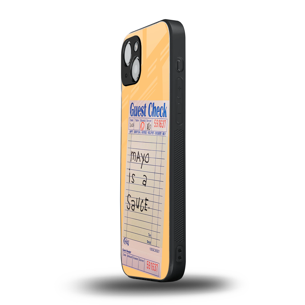 mayo is a sauce back phone cover | glass case for iphone 15 plus