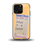 mayo is a sauce back phone cover | glass case for iphone 15 pro