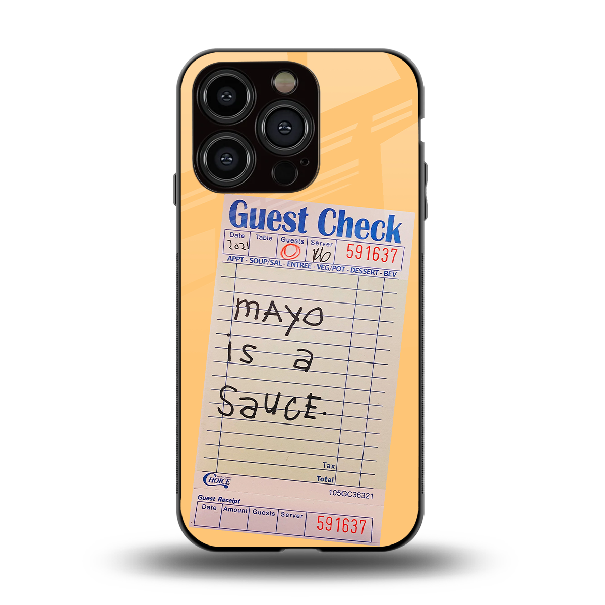 mayo is a sauce back phone cover | glass case for iphone 15 pro