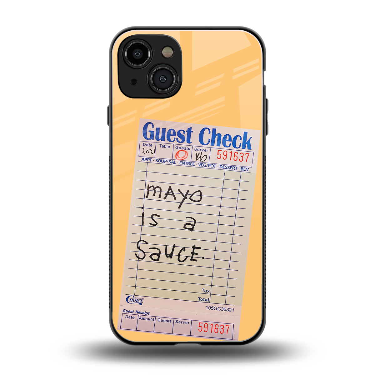 mayo is a sauce back phone cover | glass case for iphone 15