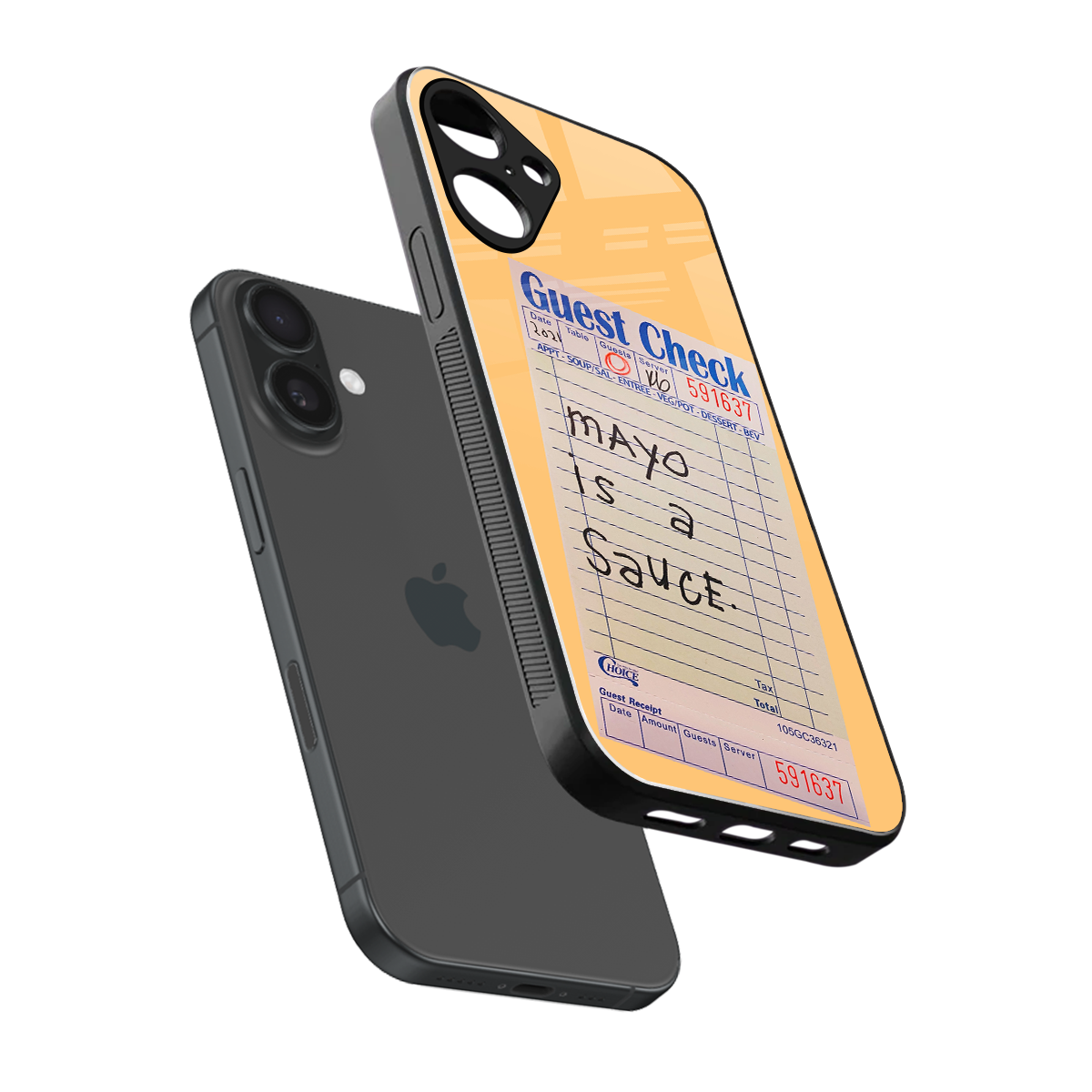 mayo is a sauce back phone cover | glass case for iphone 16 plus