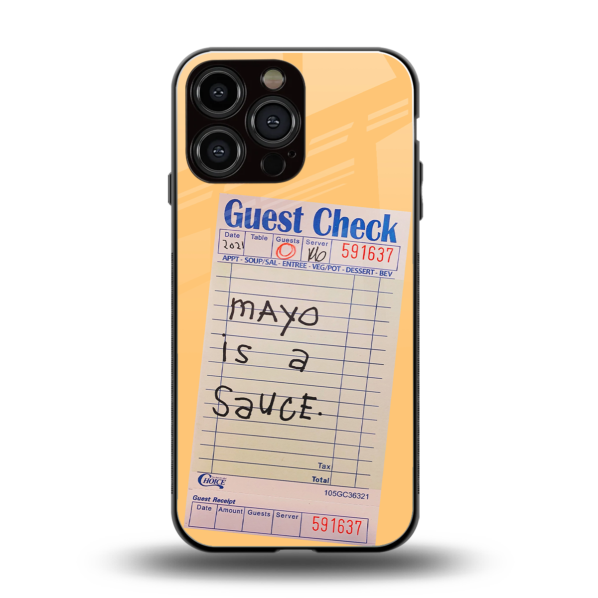 mayo is a sauce back phone cover | glass case for iphone 16 pro max