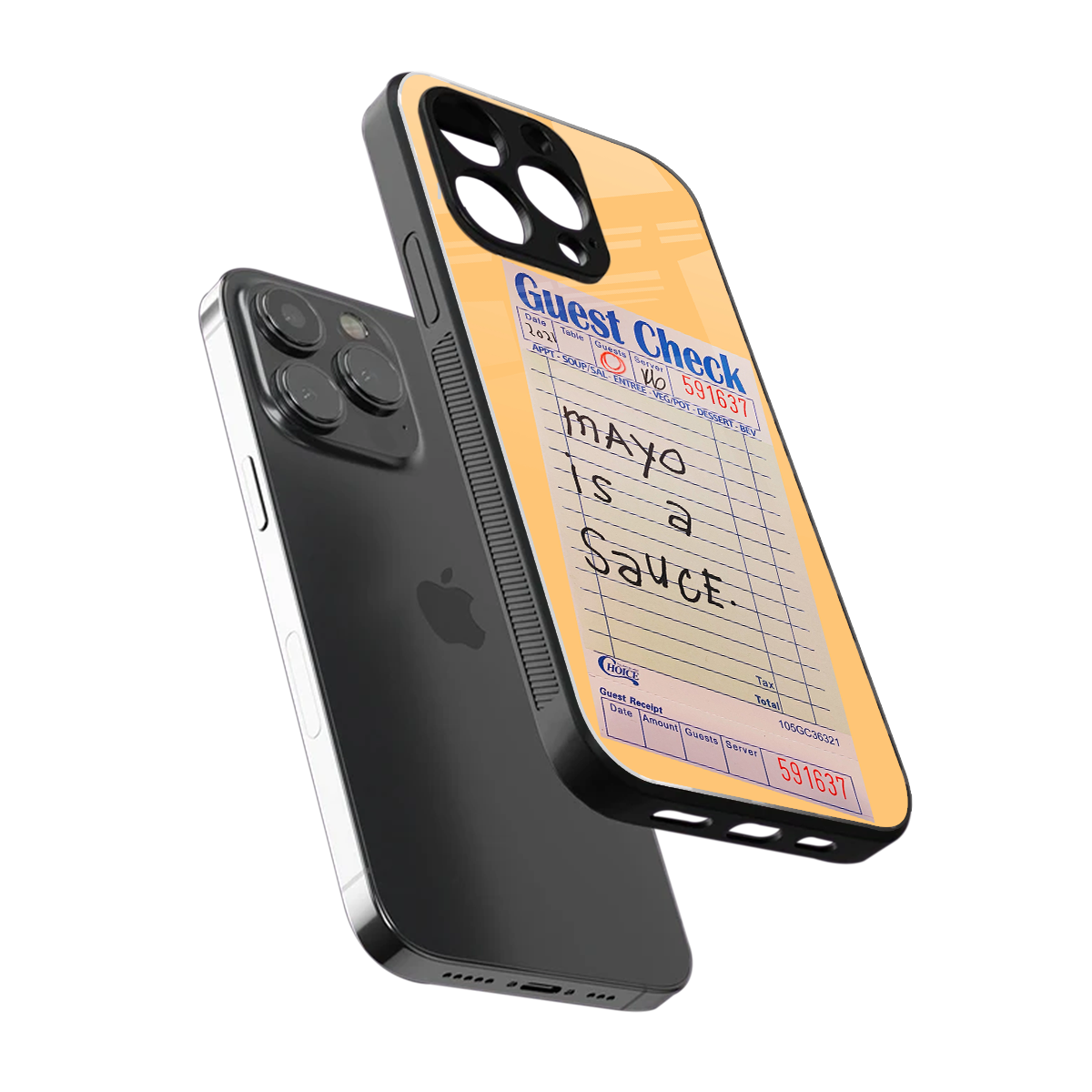 mayo is a sauce back phone cover | glass case for iphone 16 pro
