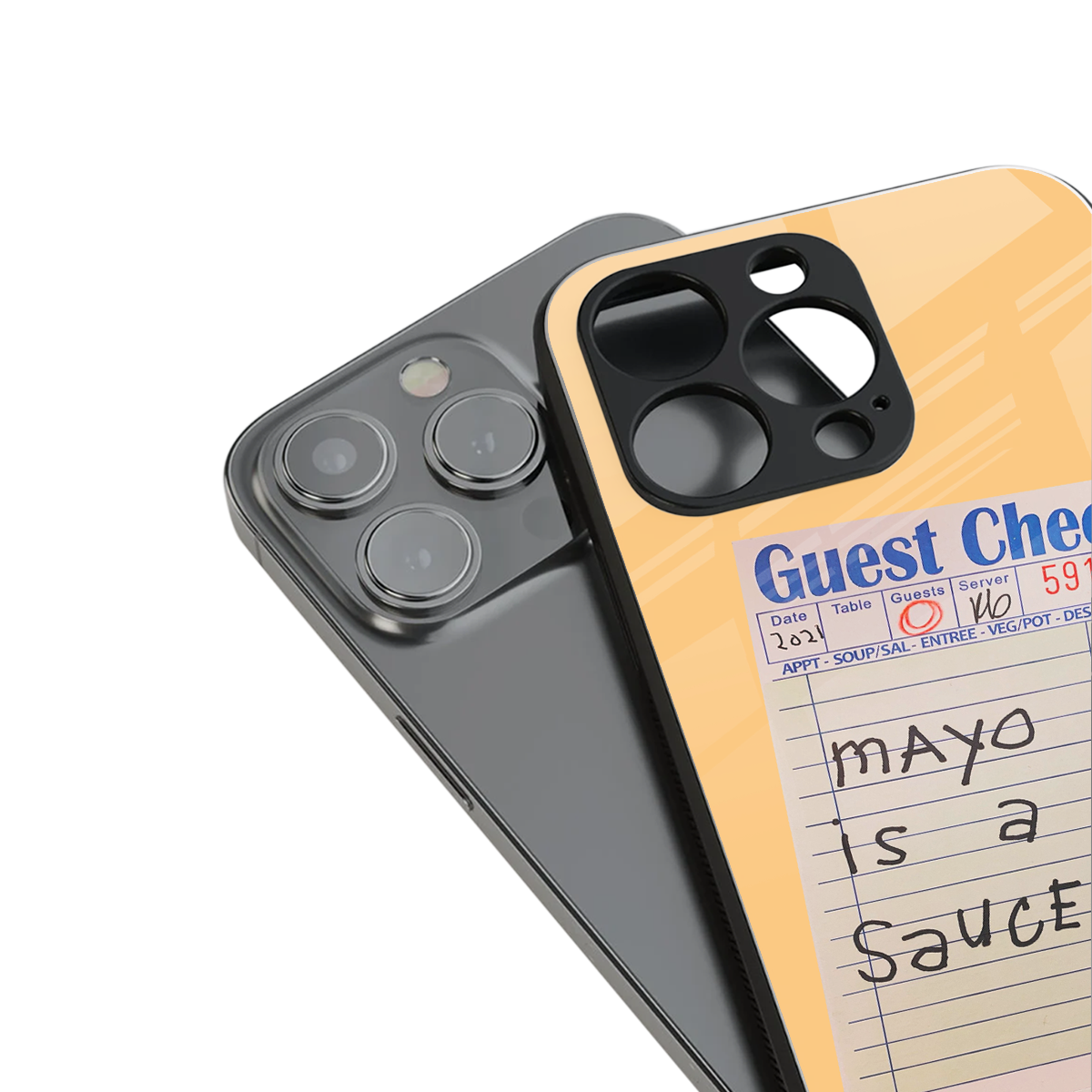 mayo is a sauce back phone cover | glass case for iphone 16 pro