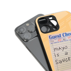 mayo is a sauce back phone cover | glass case for iphone 15 pro