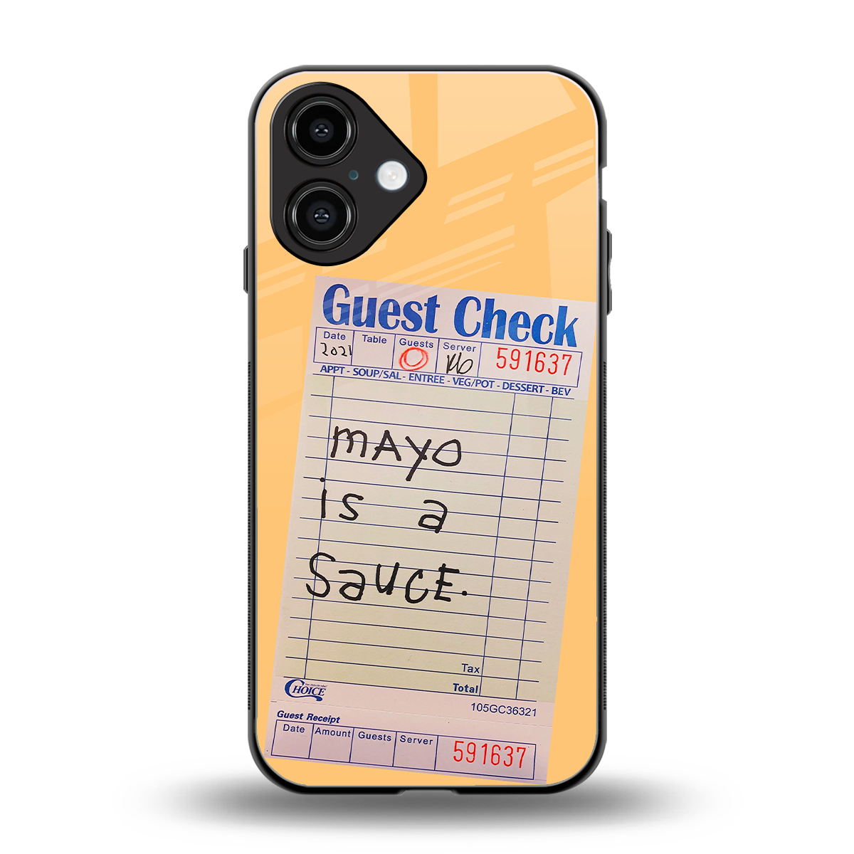 mayo is a sauce back phone cover | glass case for iphone 16
