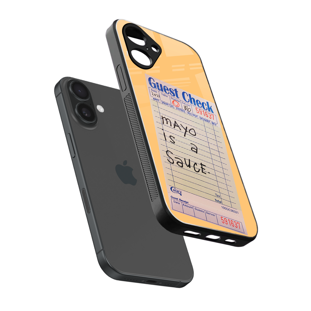 mayo is a sauce back phone cover | glass case for iphone 16