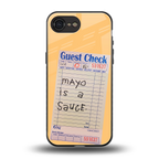mayo is a sauce back phone cover | glass case for iphone 16e