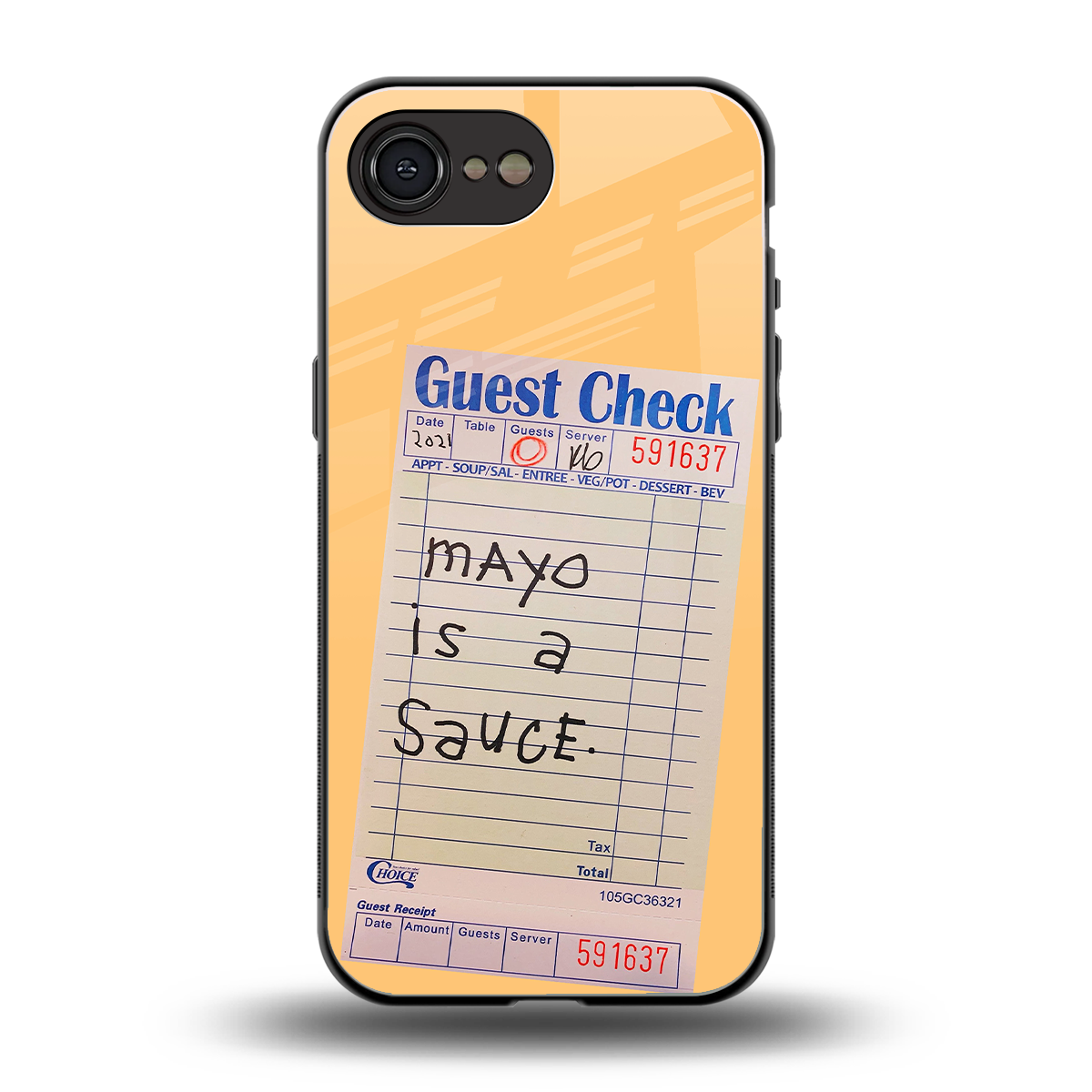 mayo is a sauce back phone cover | glass case for iphone 16e