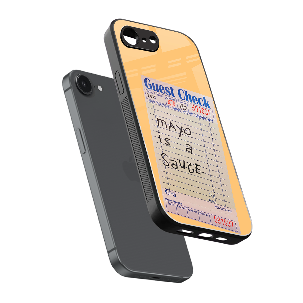 mayo is a sauce back phone cover | glass case for iphone 16e