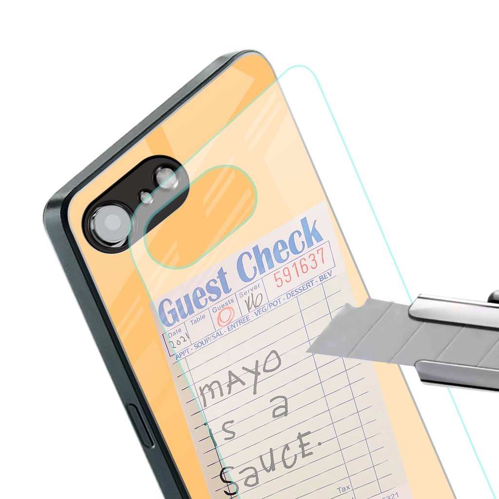 mayo is a sauce back phone cover | glass case for iphone 16e