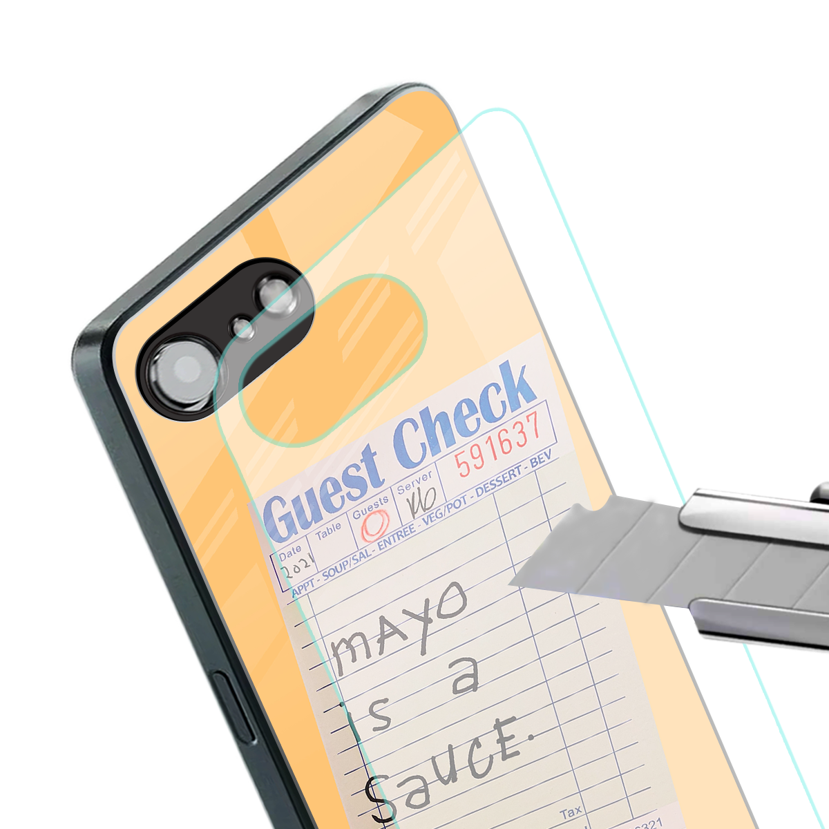 mayo is a sauce back phone cover | glass case for iphone 16e