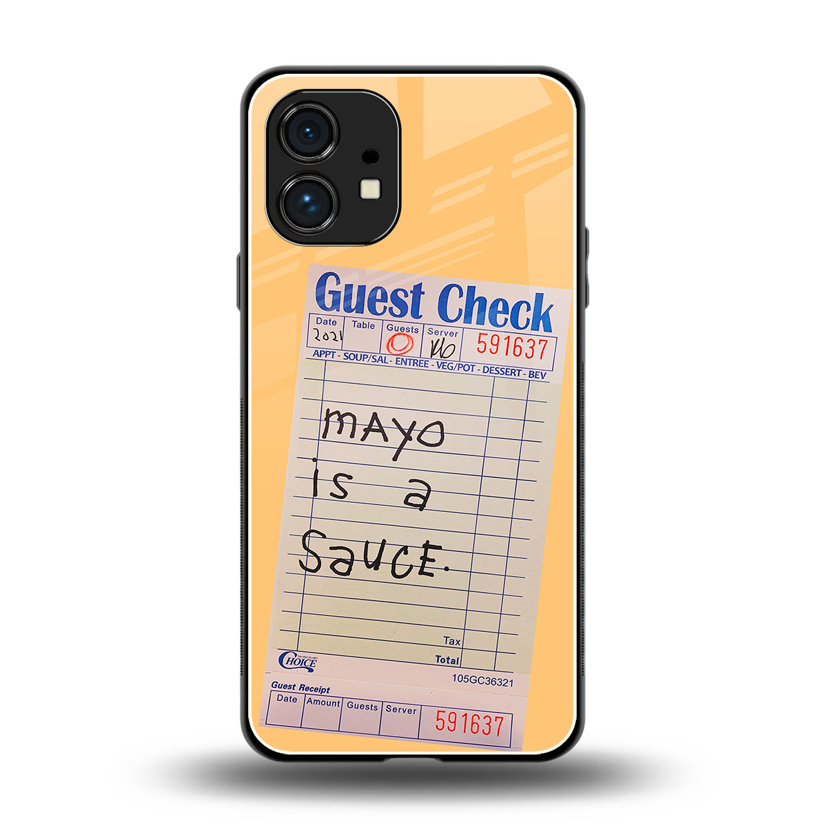 mayo is a sauce back phone cover | glass case for nothing phone 1