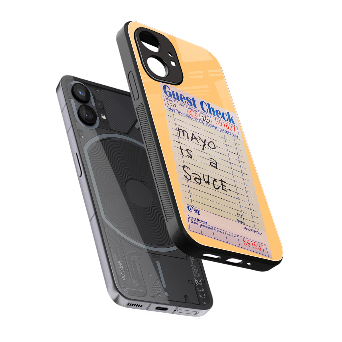 mayo is a sauce back phone cover | glass case for nothing phone 1
