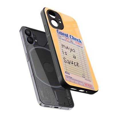 mayo is a sauce back phone cover | glass case for nothing phone 1
