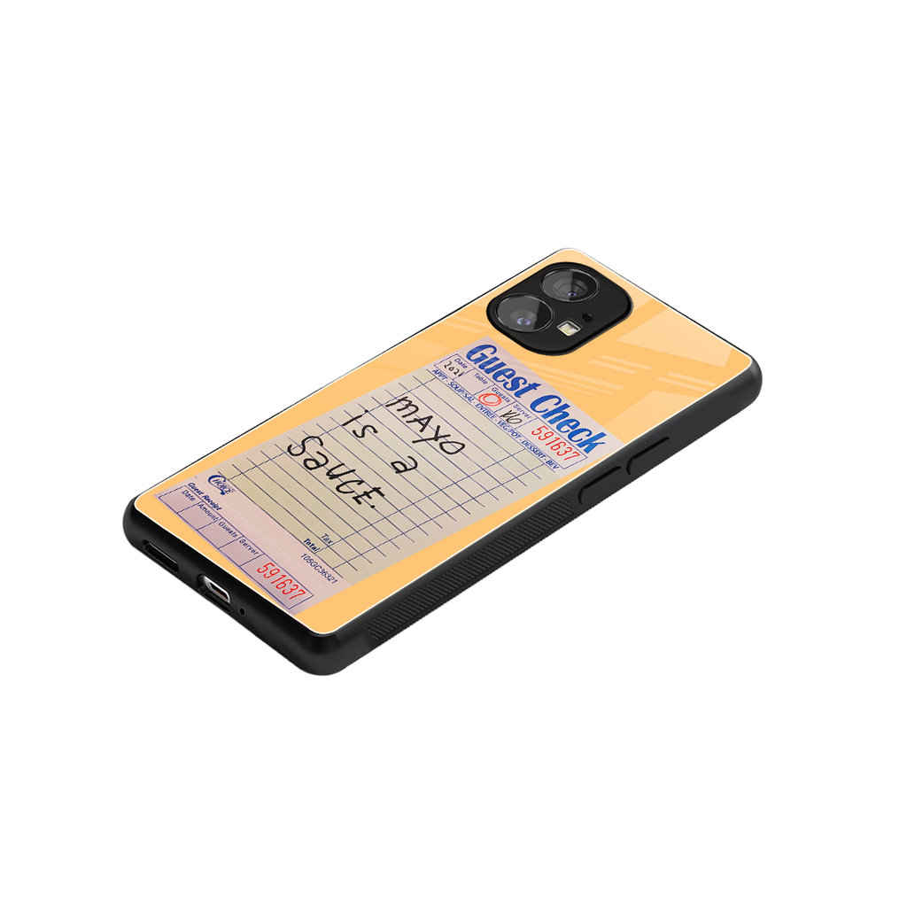 mayo is a sauce back phone cover | glass case for nothing phone 1