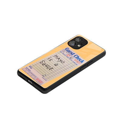 mayo is a sauce back phone cover | glass case for nothing phone 1