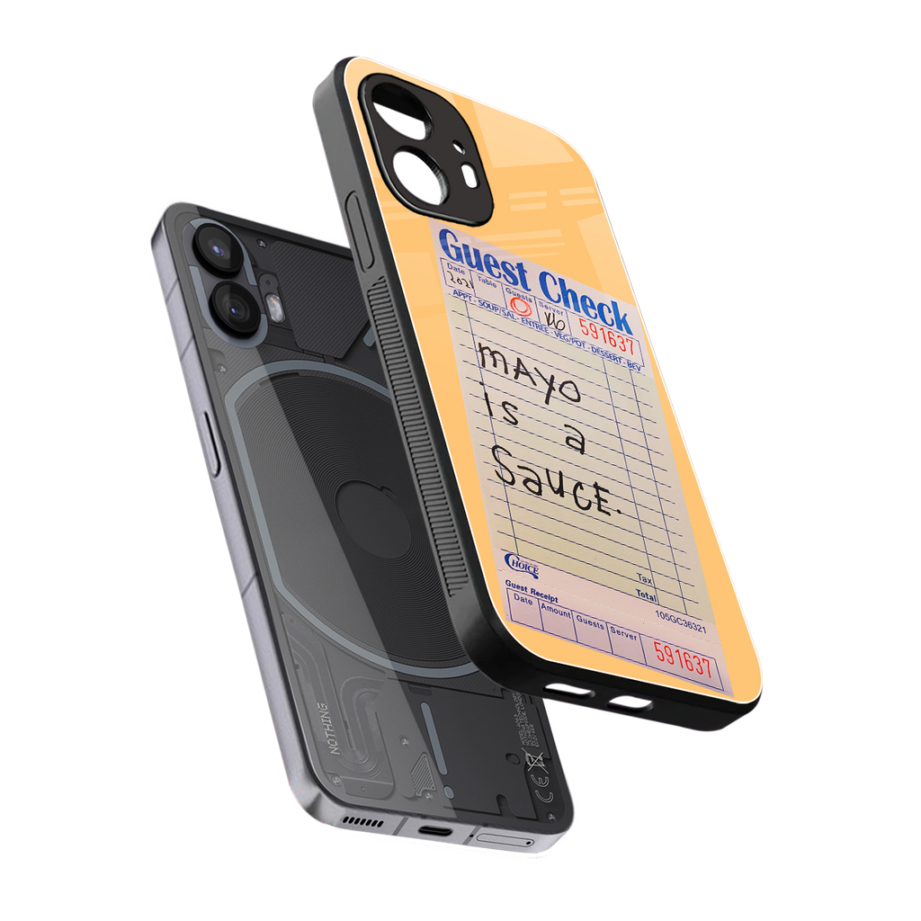 mayo is a sauce back phone cover | glass case for nothing phone 2