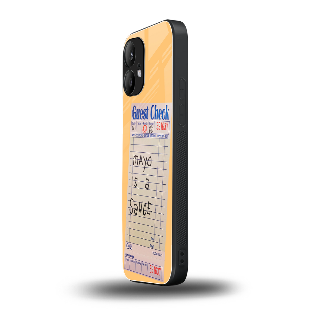 mayo is a sauce back phone cover | glass case for nothing phone 2
