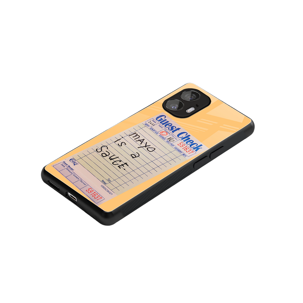 mayo is a sauce back phone cover | glass case for nothing phone 2