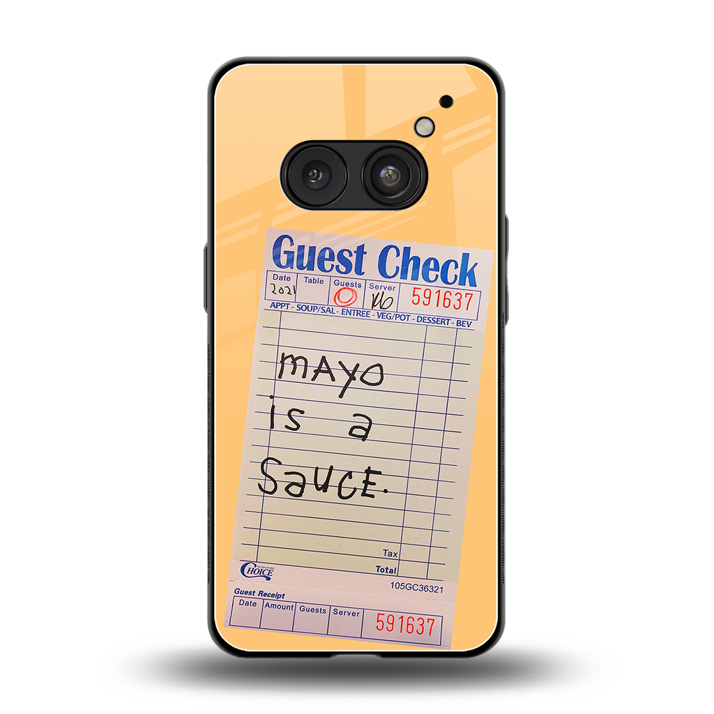 mayo is a sauce back phone cover | glass case for nothing phone 2a