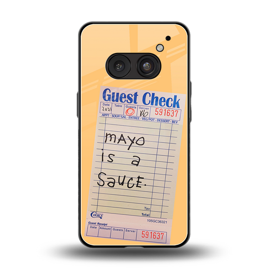mayo is a sauce back phone cover | glass case for nothing phone 2a