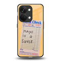 mayo is a sauce back phone cover | glass case for oneplus nord 3