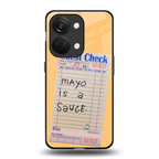 mayo is a sauce back phone cover | glass case for oneplus nord 3