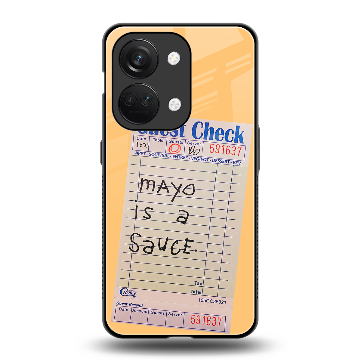 mayo is a sauce back phone cover | glass case for oneplus nord 3