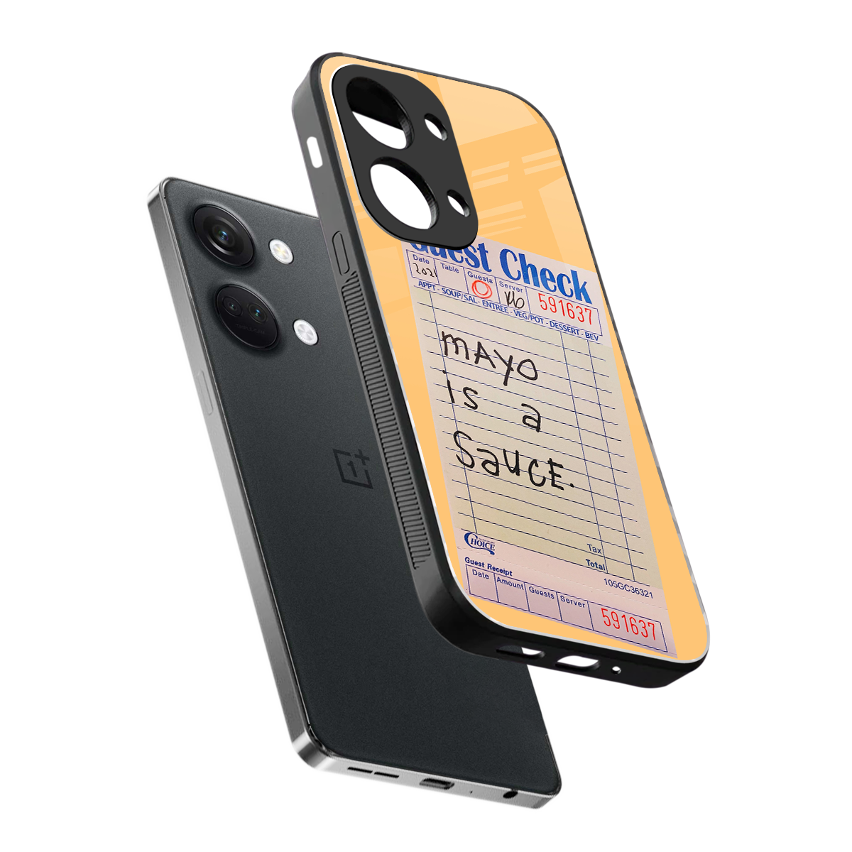 mayo is a sauce back phone cover | glass case for oneplus nord 3