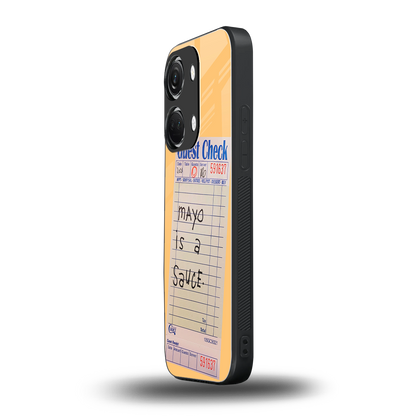 mayo is a sauce back phone cover | glass case for oneplus nord 3