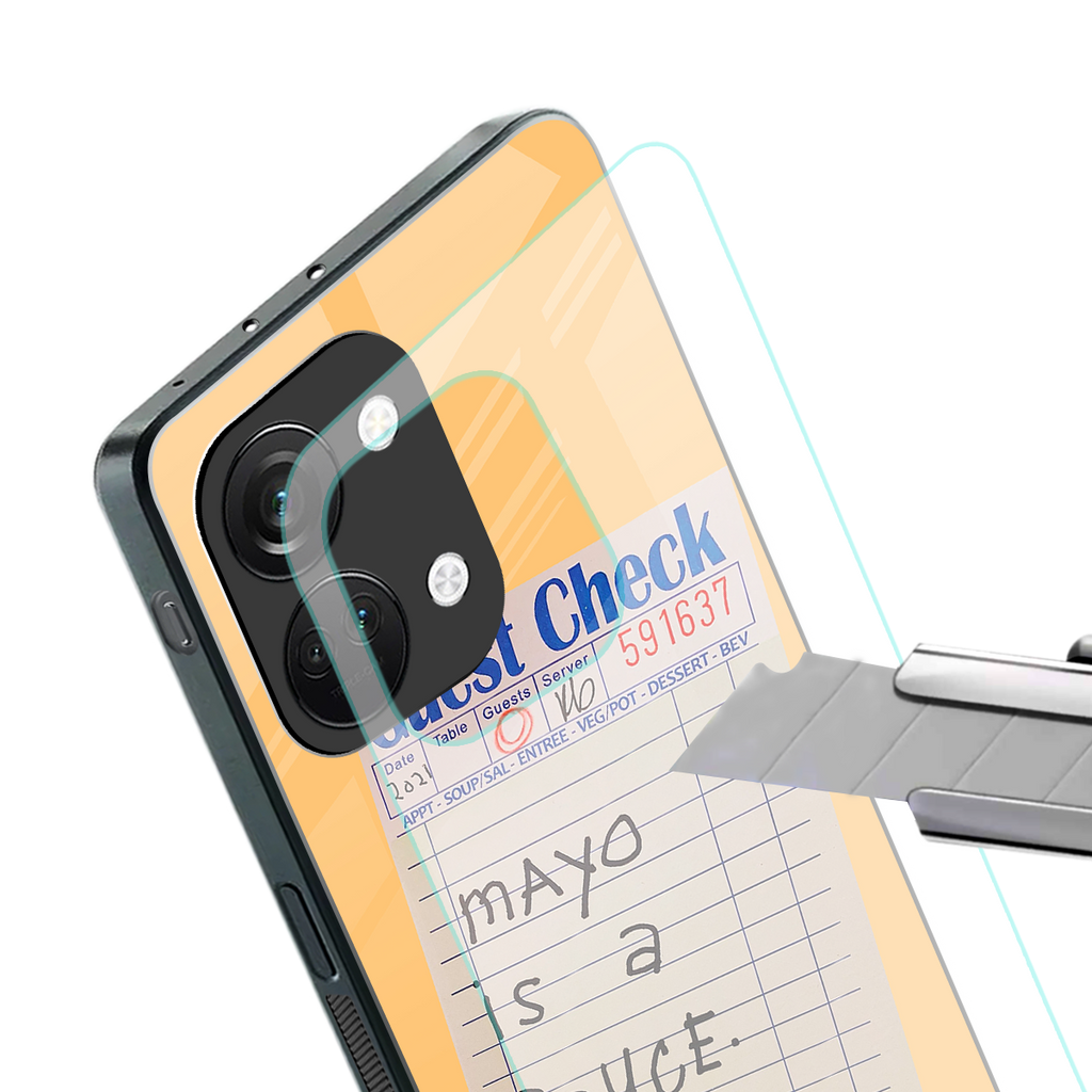 mayo is a sauce back phone cover | glass case for oneplus nord 3